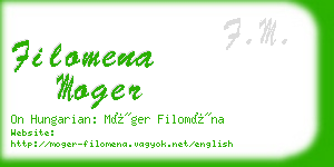 filomena moger business card